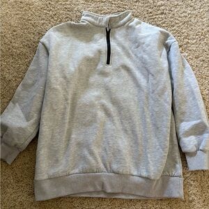 Women's Gray Half-Zip Sweater